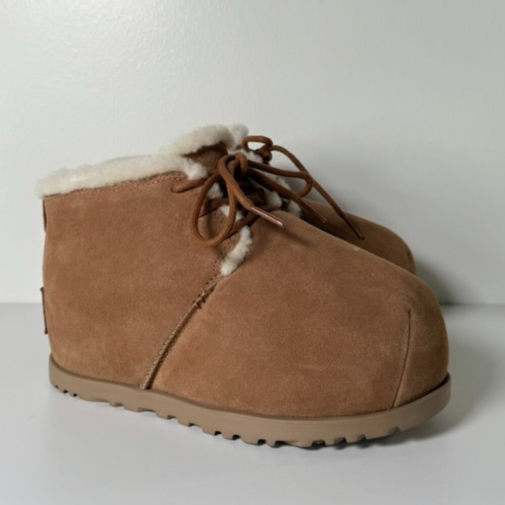UGG Pumped Lace Up Faux Fur Bootie